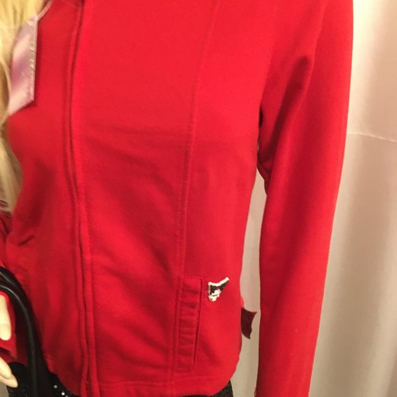 ADORABLE red y2k hoodie with meatllic horns removable tail and kuromi details! - Picture 7 of 16